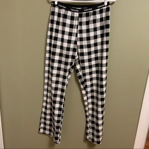 Calvin Klein black plaid pj bottoms